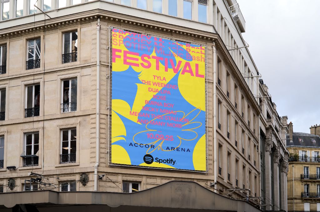 Spotify Music Bash Festival — façade immeuble