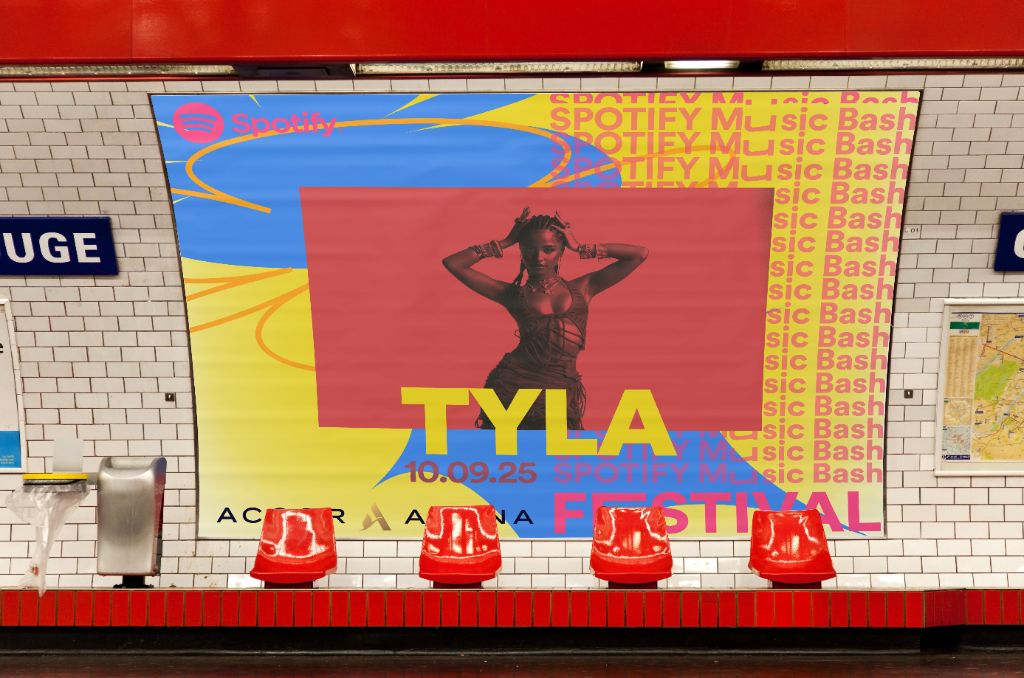 Spotify Music Bash — affiche métro Tyla